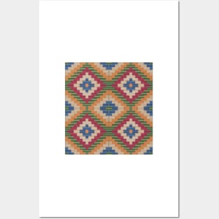 Kilim ,, Navajo , Aztec , Southwest Digitized Pattern Posters and Art